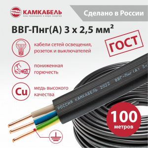 ВВГ-Пнг(А) 3 х 2,5 - 100
