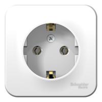Розетка Schneider Electric Blanca с заземлением белый