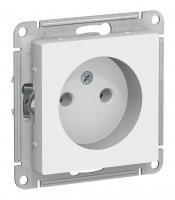 Розетка однопостовая Schneider Electric AtlasDesign без заземленмия белая